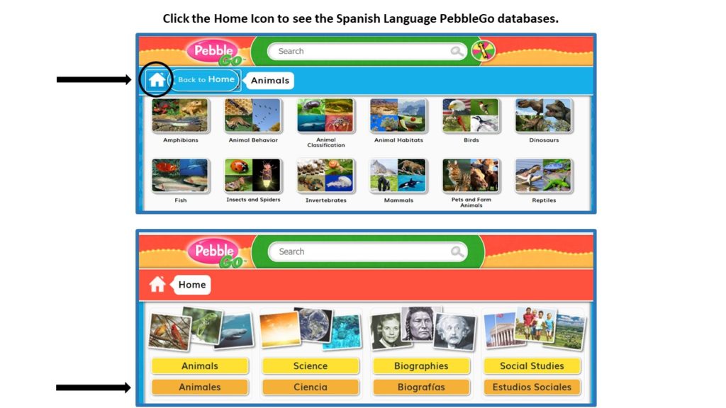 PebbleGo Spanish Databases
